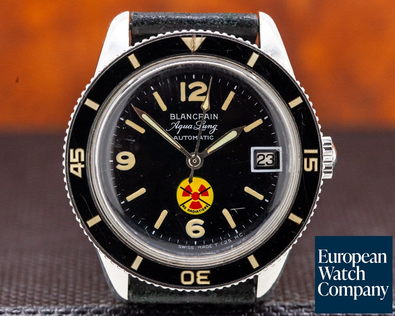 Image of Blancpain Vintage Fifty Fathoms Aqualung NO RADIATION Circa 1960's 36MM