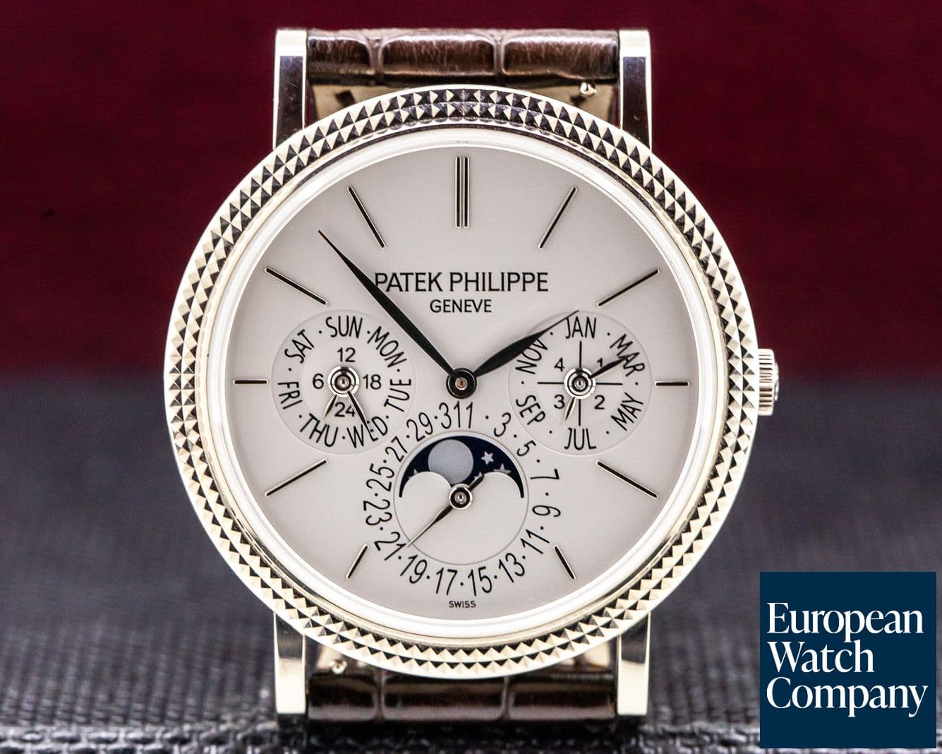 Image of Patek Philippe Perpetual Calendar Silver Dial 18K White Gold