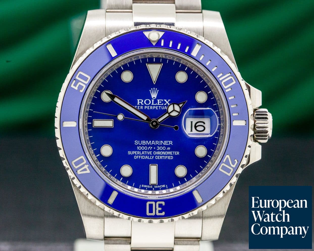 Image of Rolex Submariner 18K White Gold Blue Dial