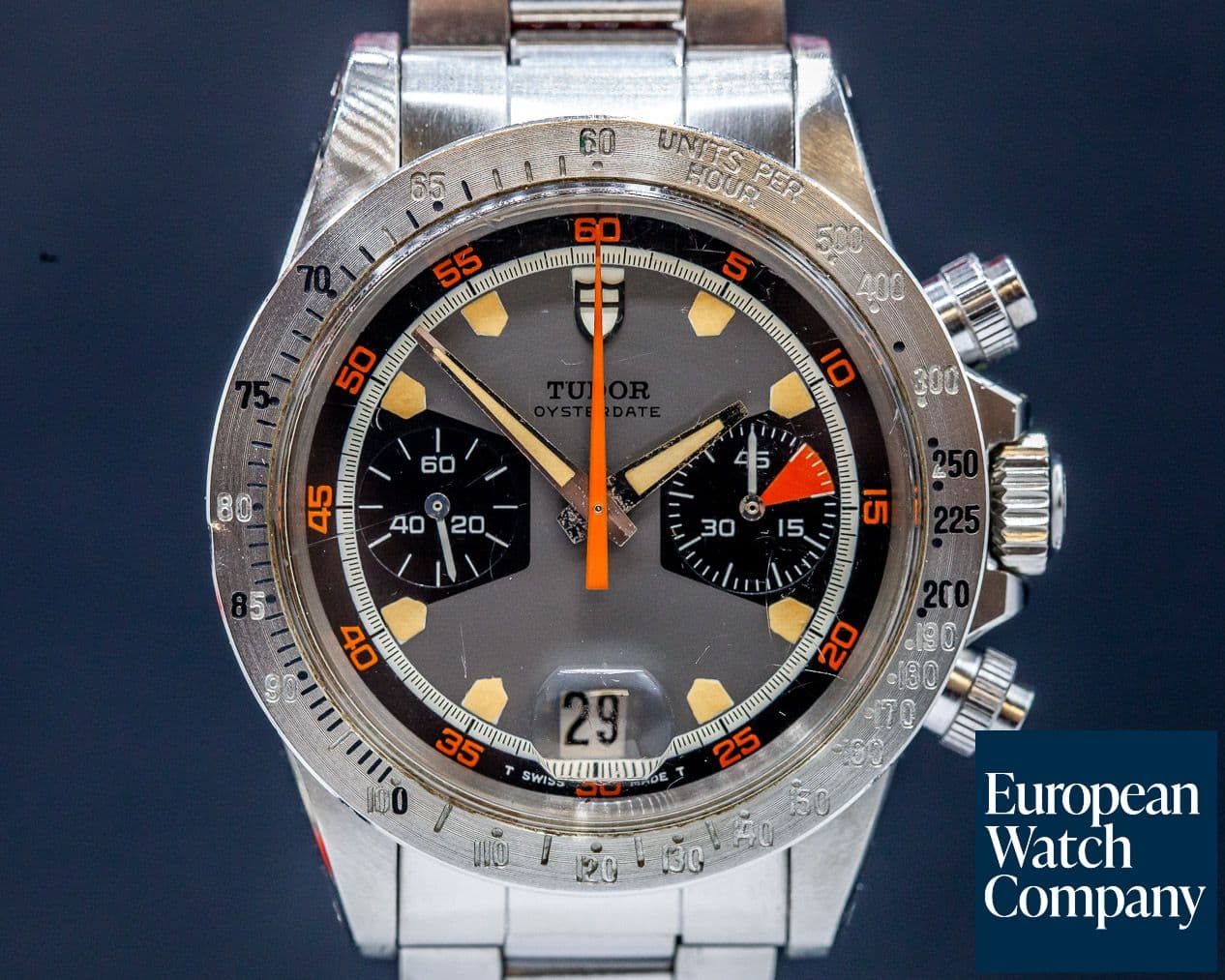 Image of Tudor Vintage "Home Plate" Chronograph MK1 1971 SS  RARE