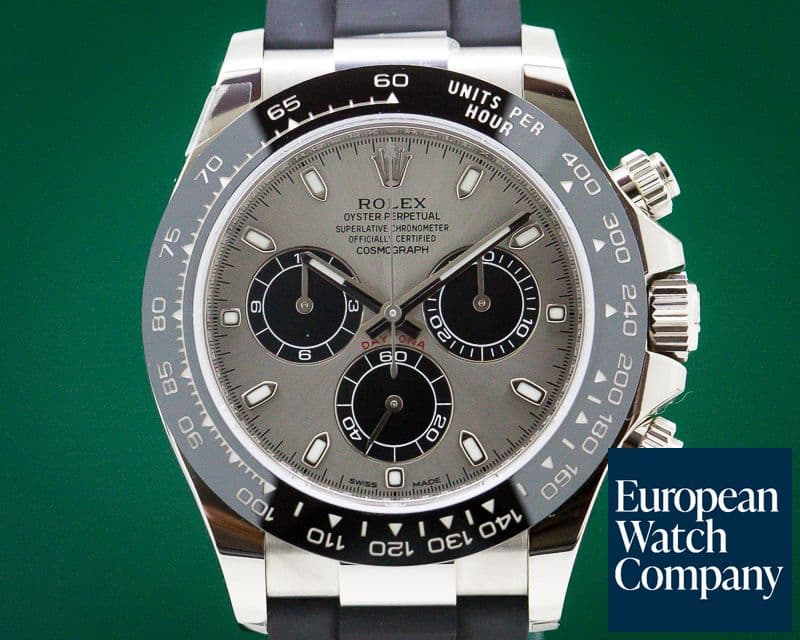 Image of Rolex Daytona 18K White Gold Ceramic Oysterflex Silver Dial UNWORN