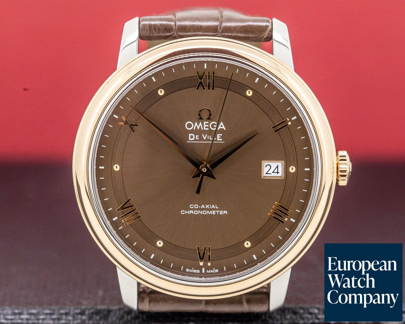 Image of Omega DeVille Prestige 18K Rose Gold/Steel
