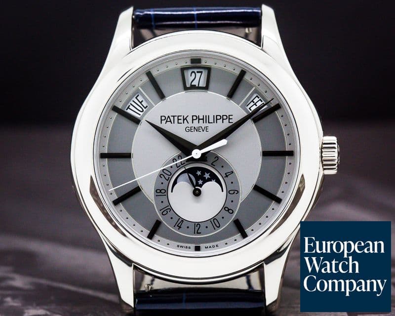 Image of Patek Philippe Annual Calendar Silver Dial 18K White Gold 


