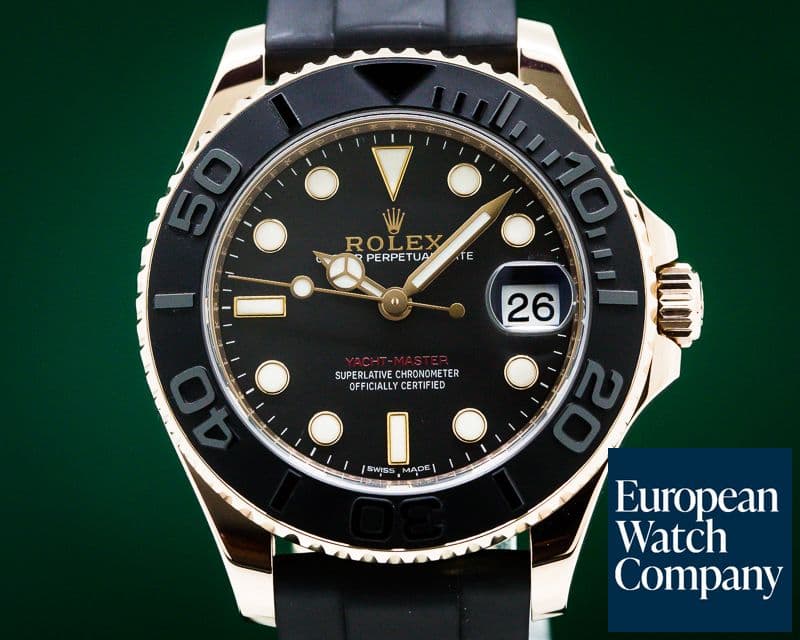 Image of Rolex Yacht Master 18K Rose Gold / Rubber MIDSIZE