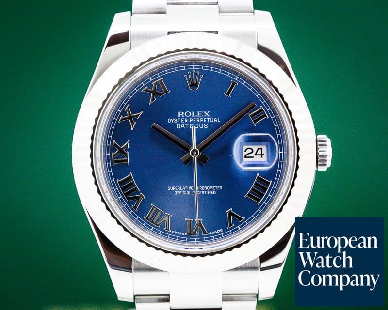 Image of Rolex Datejust II Silver Dial Blue Roman SS