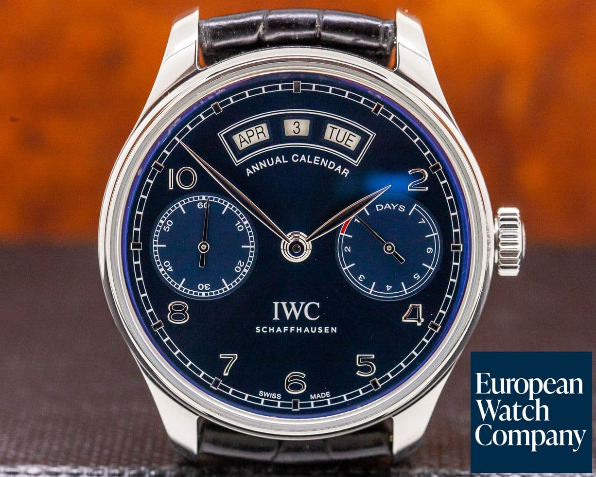 Image of IWC Portuguese Annual Calendar SS Blue Dial