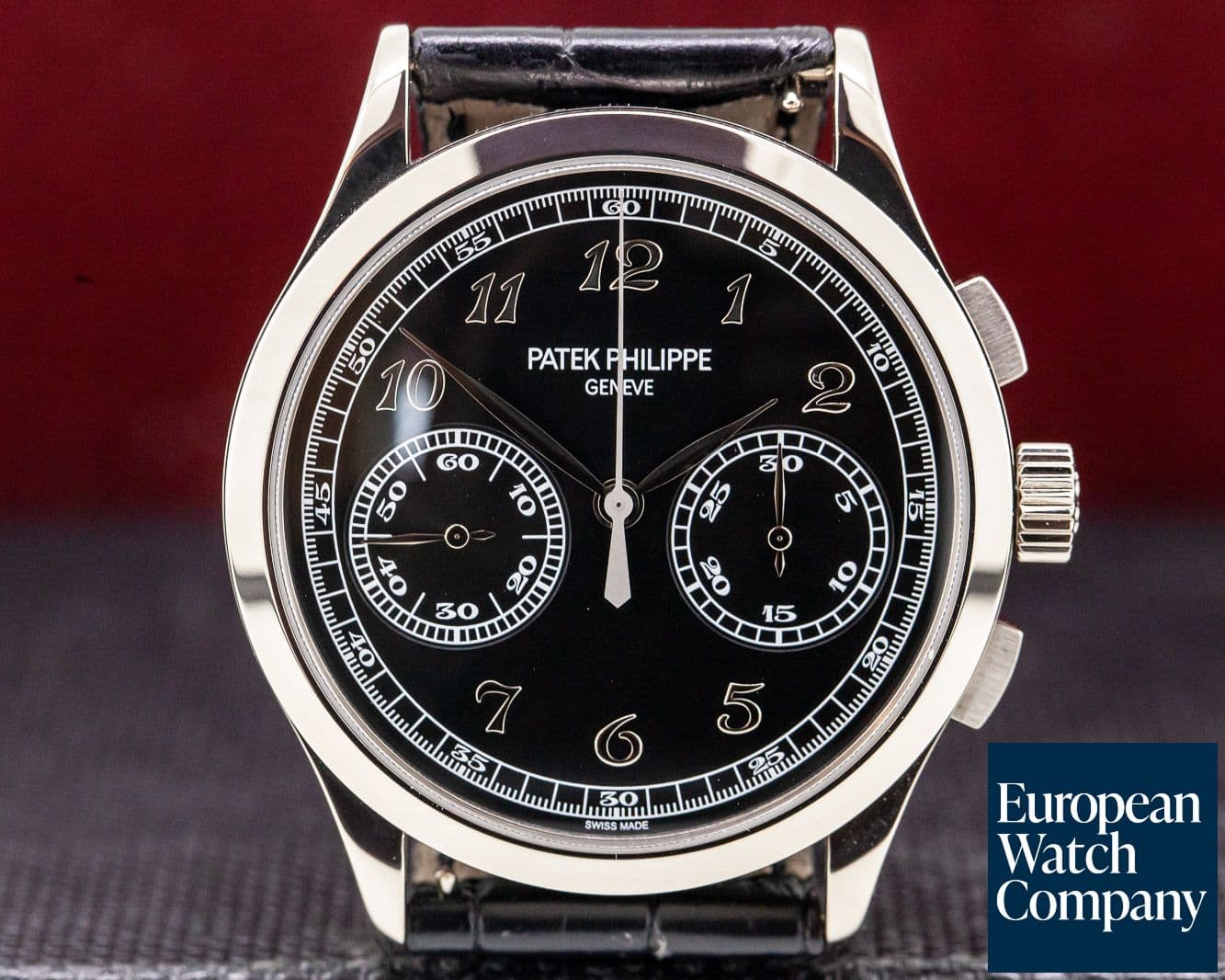 Image of Patek Philippe Chronograph 18K White Gold Black Dial 