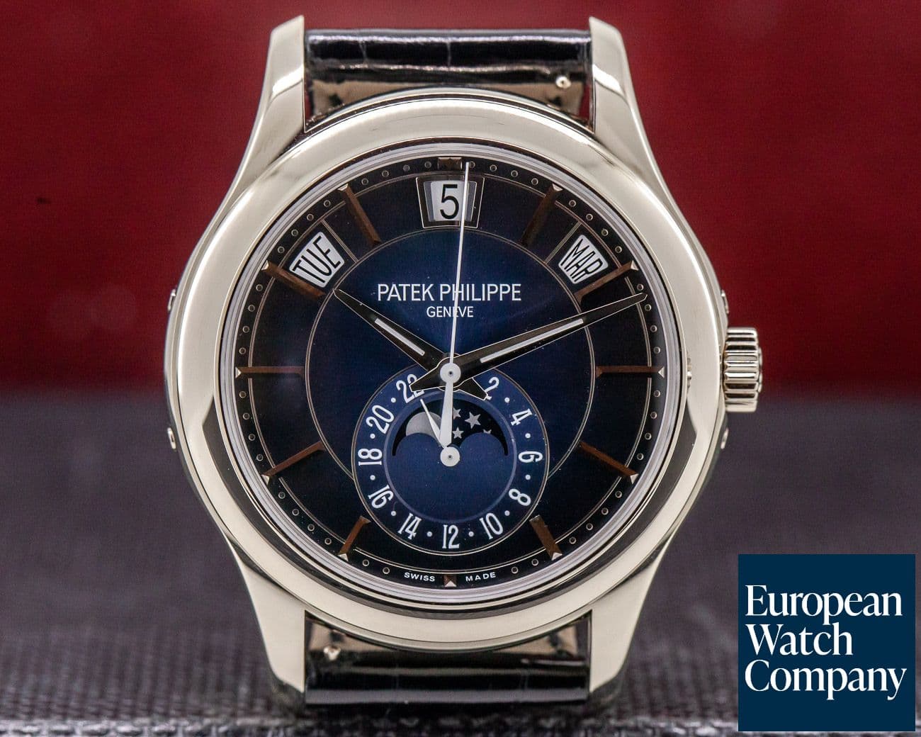 Image of Patek Philippe Annual Calendar Blue Dial 18K White Gold UNWORN

