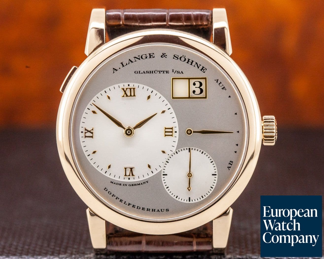 Image of A. Lange and Sohne Lange 1 18K Rose Gold Silver Dial