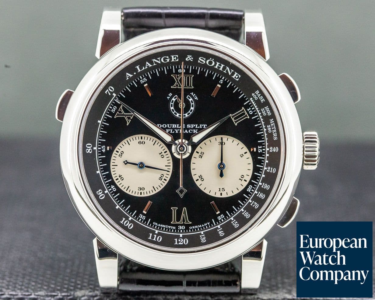 Image of A. Lange & Söhne Datograph Double Split Black Dial Platinum / Deployant