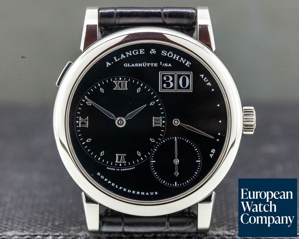 Image of A. Lange and Sohne Lange 1 Platinum Black Dial "DARTH"