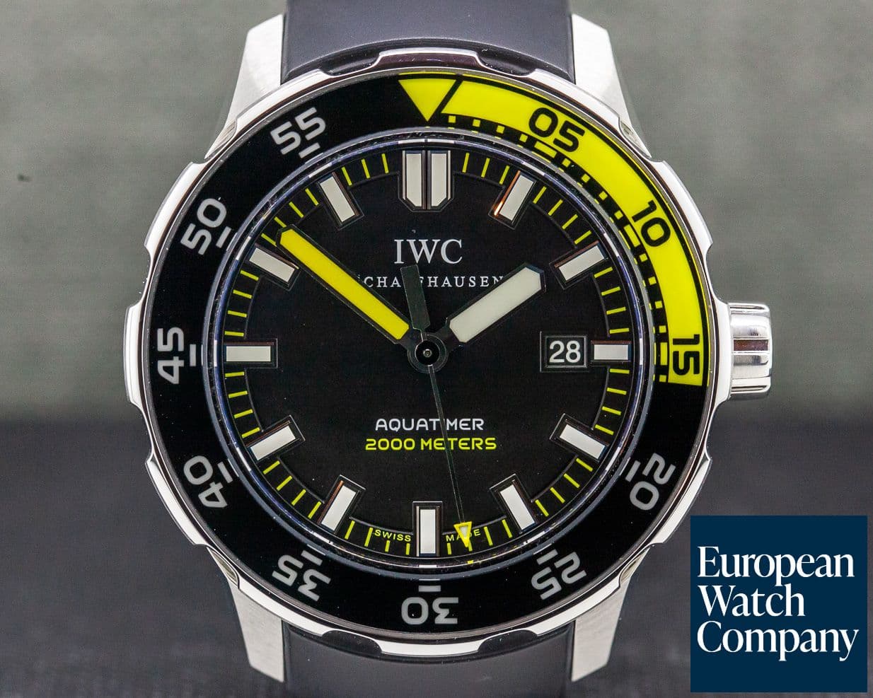 Image of IWC Aquatimer 2000 Black Dial SS / Rubber