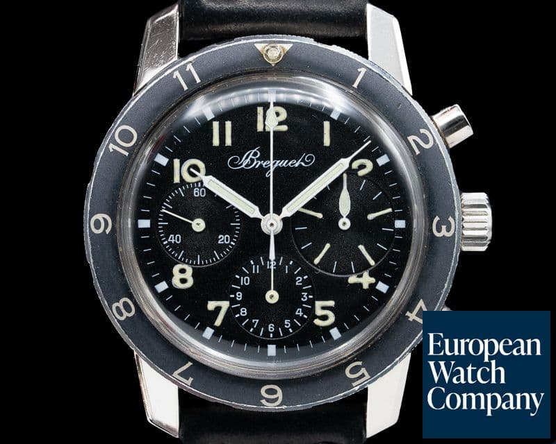 Image of Breguet Vintage Type 20 Civilian c. 1971 Three Register Chronograph NICE