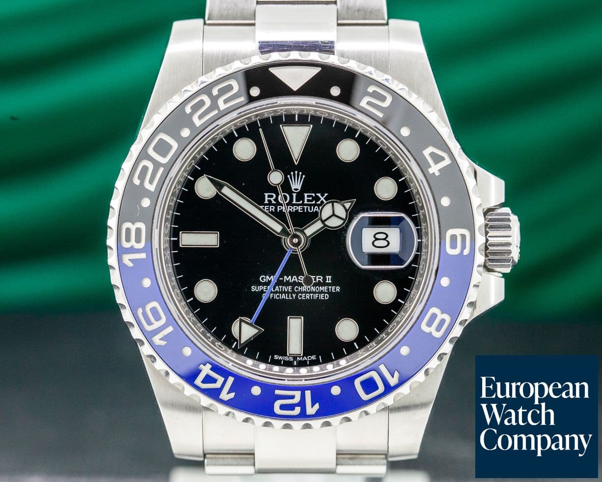 Image of Rolex GMT Master II Ceramic Black & Blue "Batman" SS 