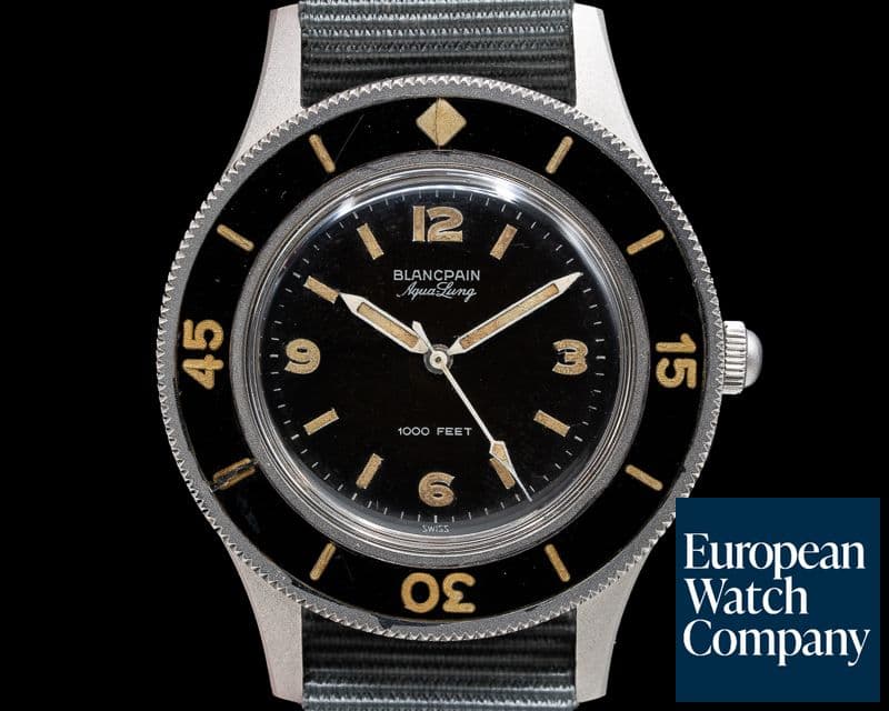 Image of Blancpain Vintage Fifty Fathoms Aqualung TROPICAL DIAL "Jacques Cousteau" 41MM