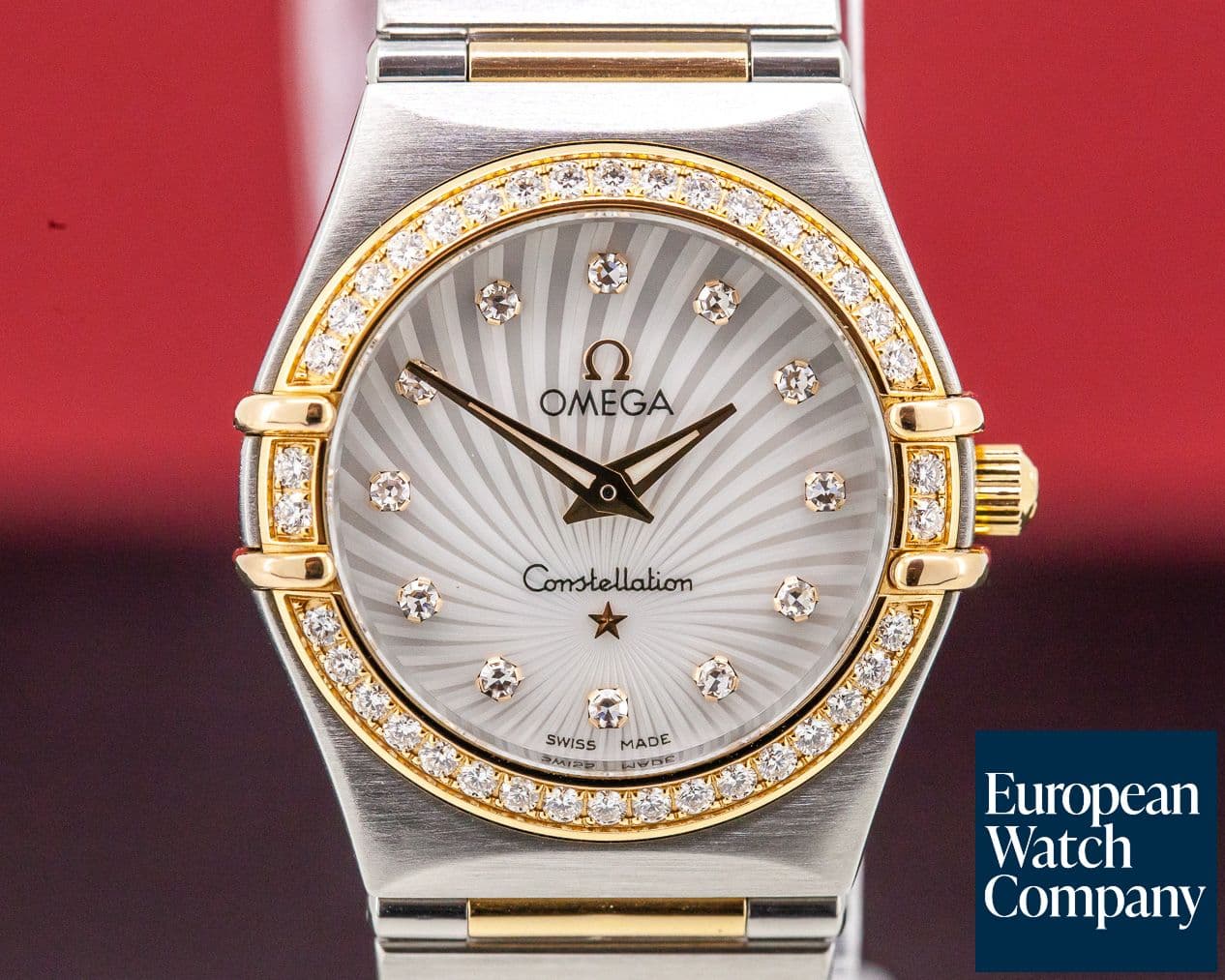 Image of Omega Ladies Constellation 95 Quartz MOP Dial DIAMONDS 18K / SS 