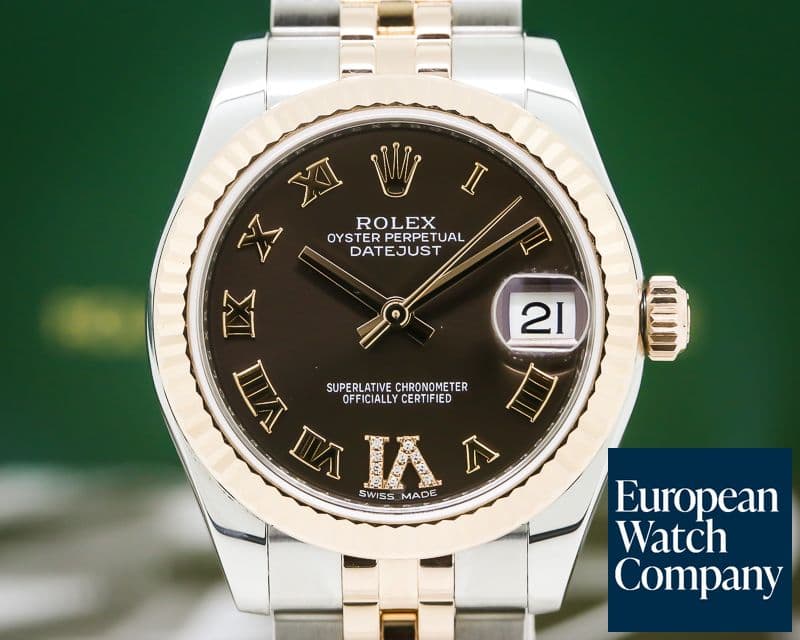 Image of Rolex DateJust 31MM 18K Rose Gold and Stainless Steel 
