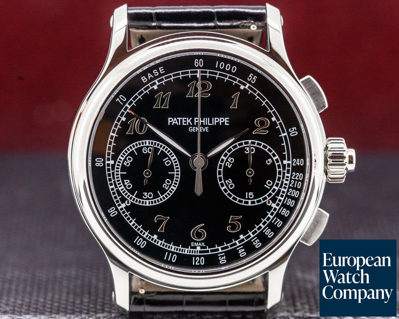 Image of Patek Philippe Split Second Platinum Black Enamel Dial 