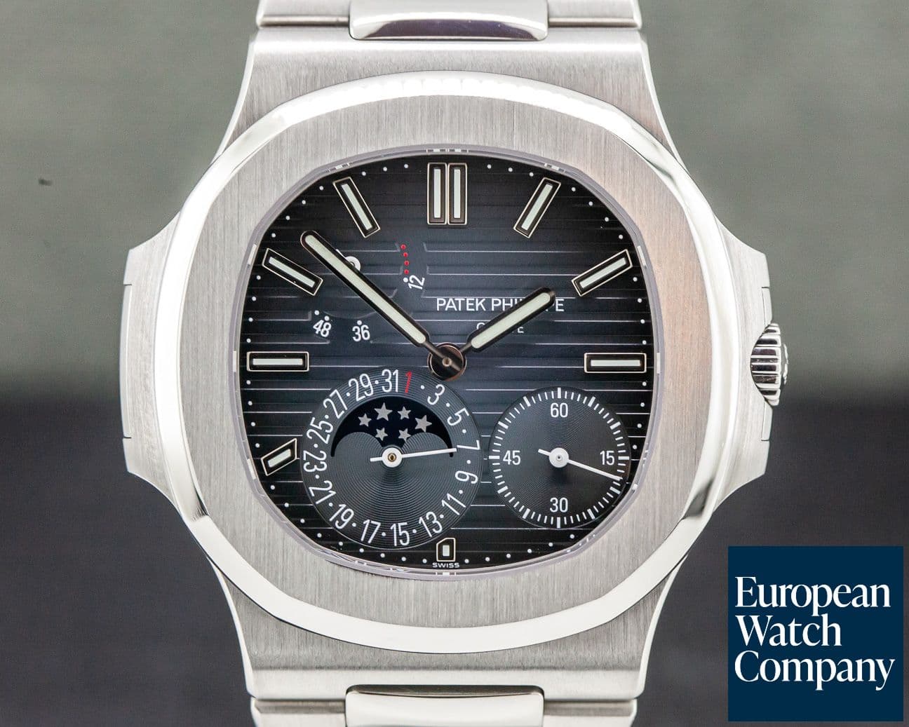 Image of Patek Philippe Jumbo Nautilus Moonphase Power Reserve SS