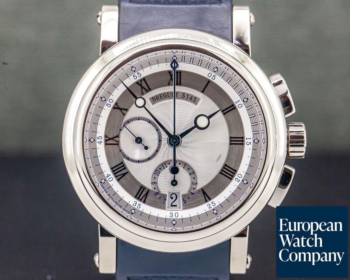 Image of Breguet Marine Chronograph 18K White Gold / Rubber