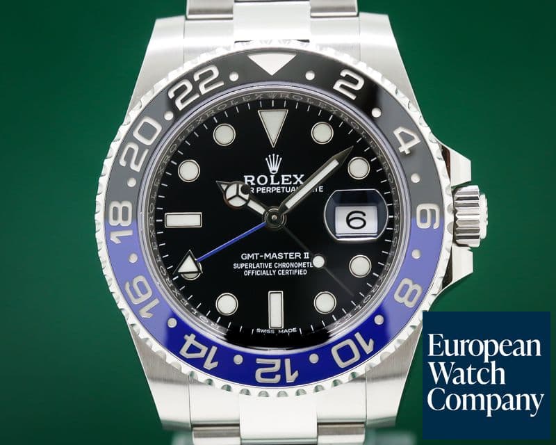 Image of Rolex GMT Master II Ceramic Black & Blue "Batman" SS 