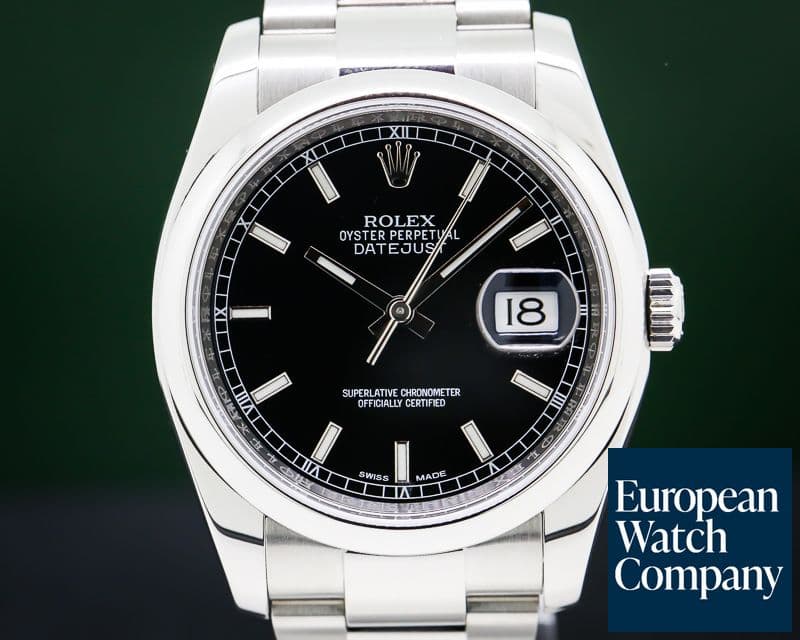 Image of Rolex Datejust Black Stick Dial SS / SS