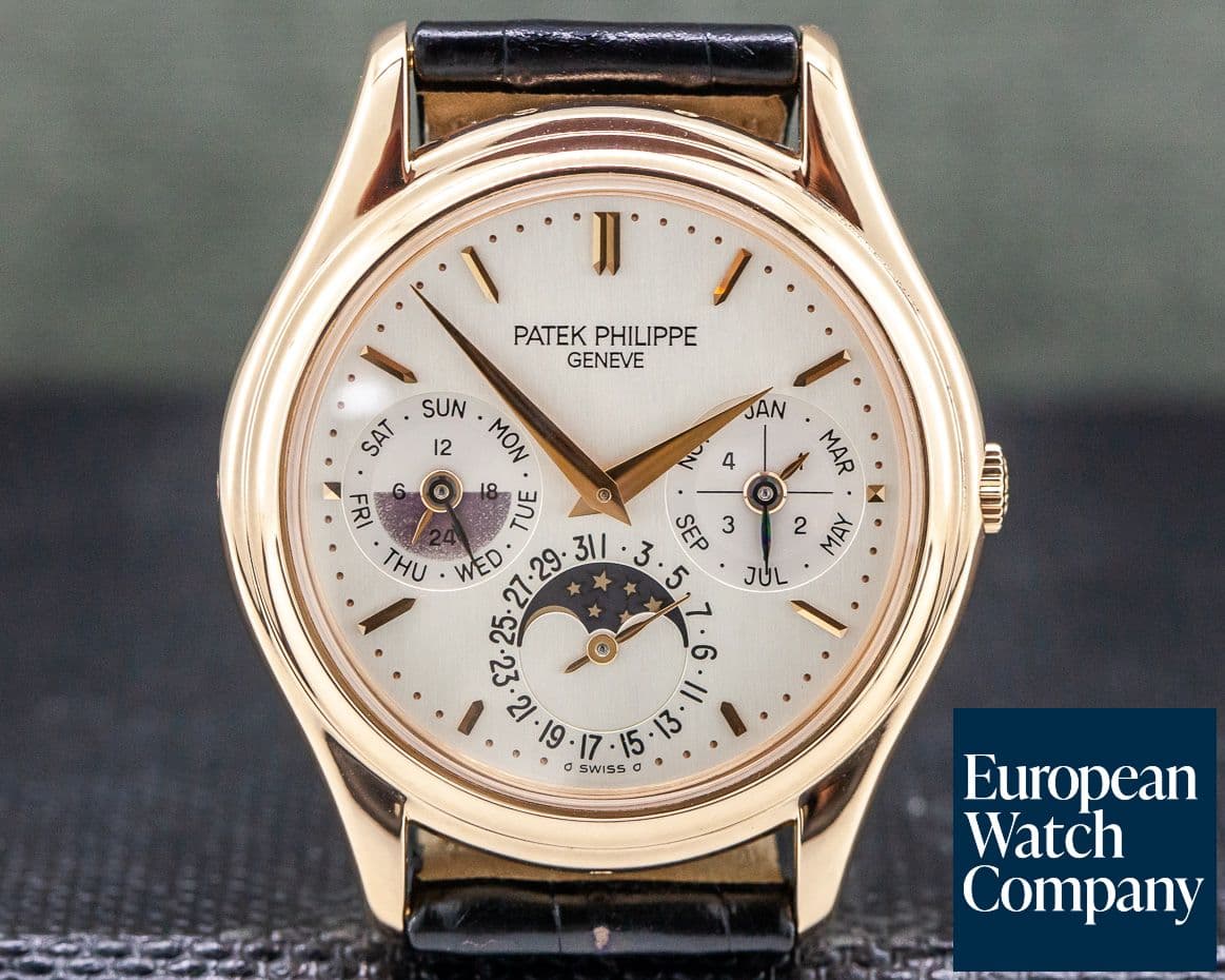 Image of Patek Philippe Perpetual Calendar Rose Gold Silver Dial PATINA / Deployant