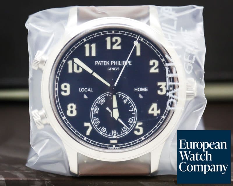 Image of Patek Philippe Calatrava Pilot Travel Time 18k White Gold UNWORN