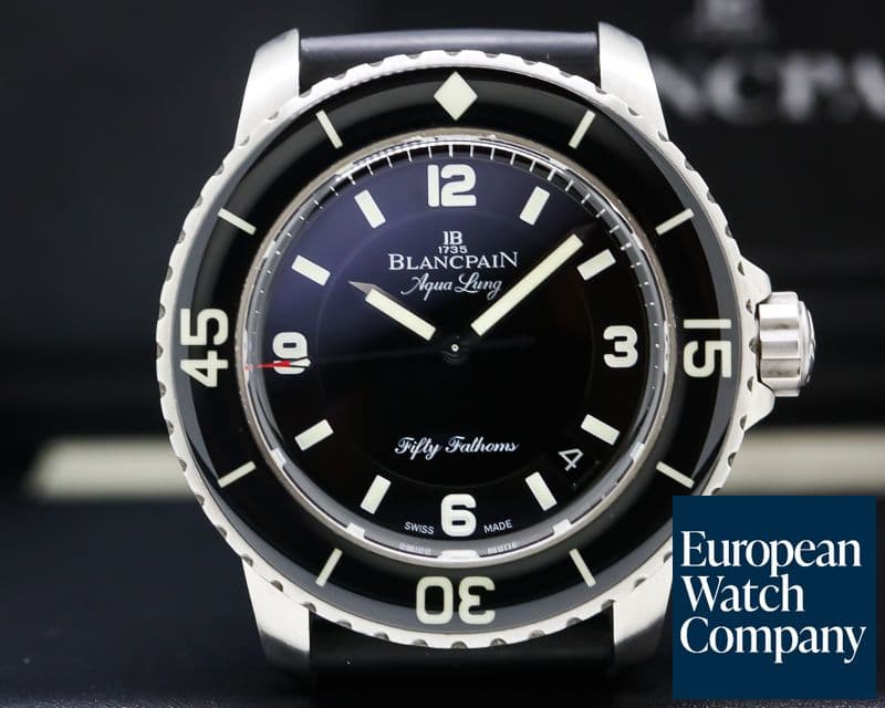 Image of Blancpain Fifty Fathoms "Tribute to Aqualung" SS / Rubber 