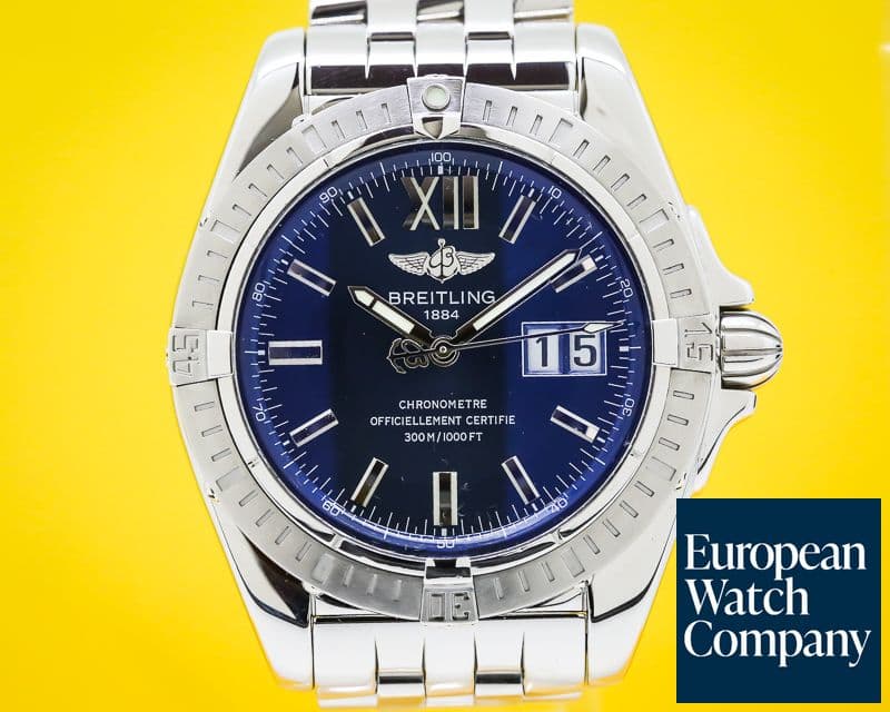 Image of Breitling Cockpit Blue Dial on Steel Bracelet
