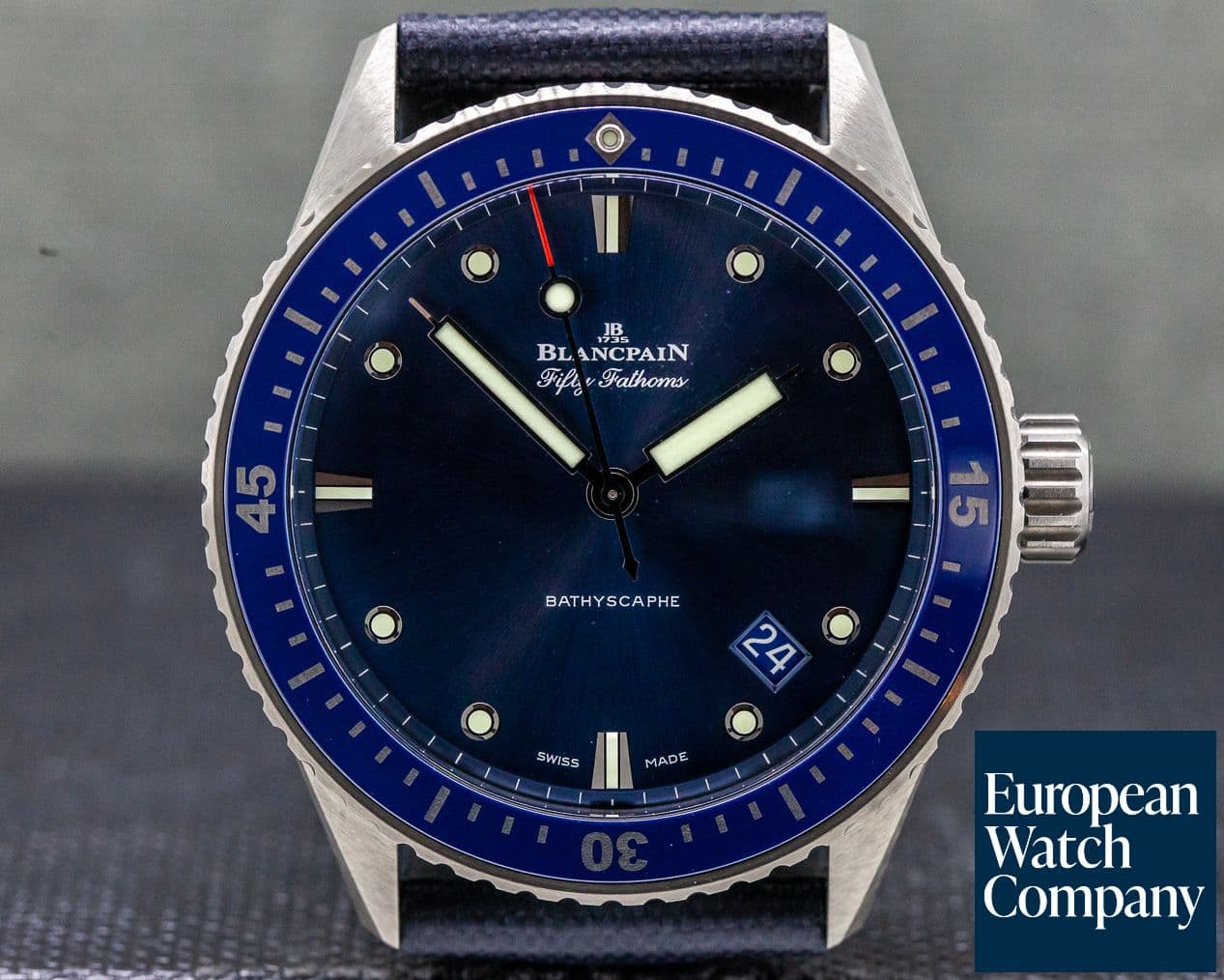 Image of Blancpain Fifty Fathoms Bathyscaphe Ceramic Blue UNWORN