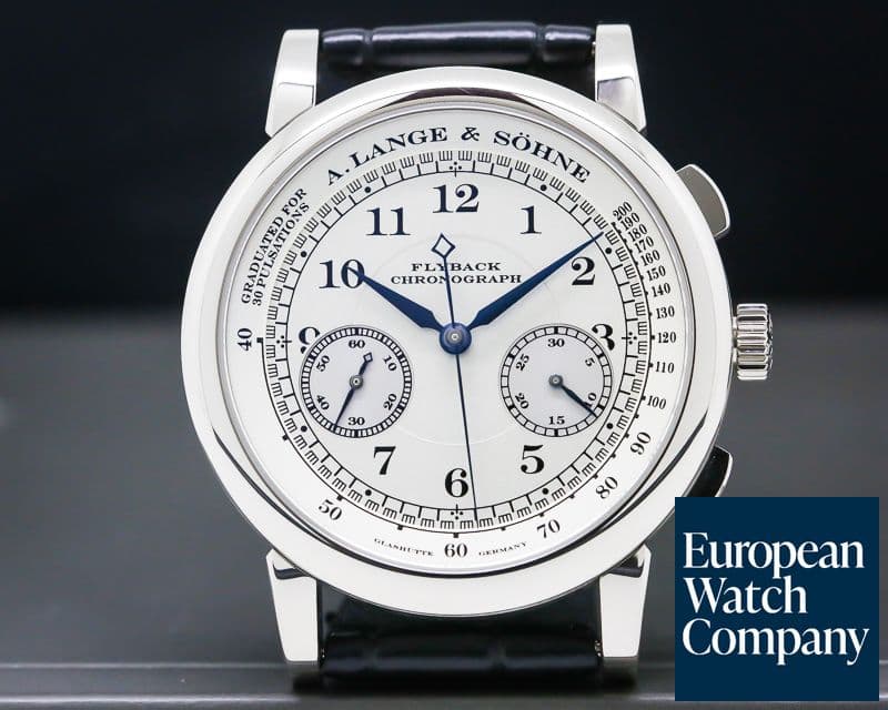Image of A. Lange and Sohne 1815 Flyback Chronograph Silver Dial 18K White Gold 