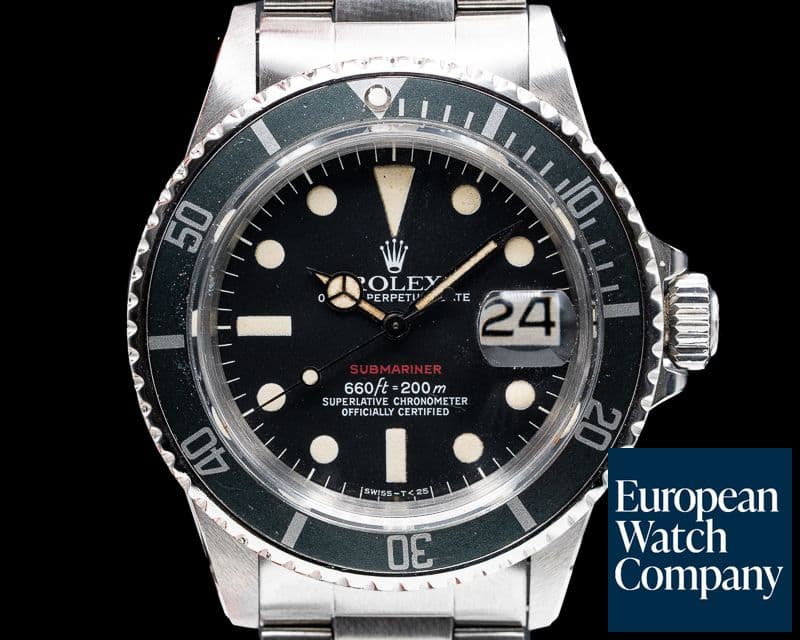 Image of Rolex Vintage RED Submariner MK VI Circa 1974