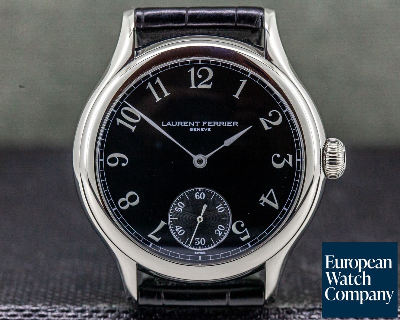 Image of Laurent Ferrier Galet Micro Rotor SS Black Arabic Dial 
