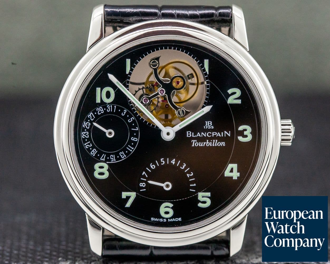 Image of Blancpain Tourbillon Patinum Manual Wind PROTOTYPE DIAL