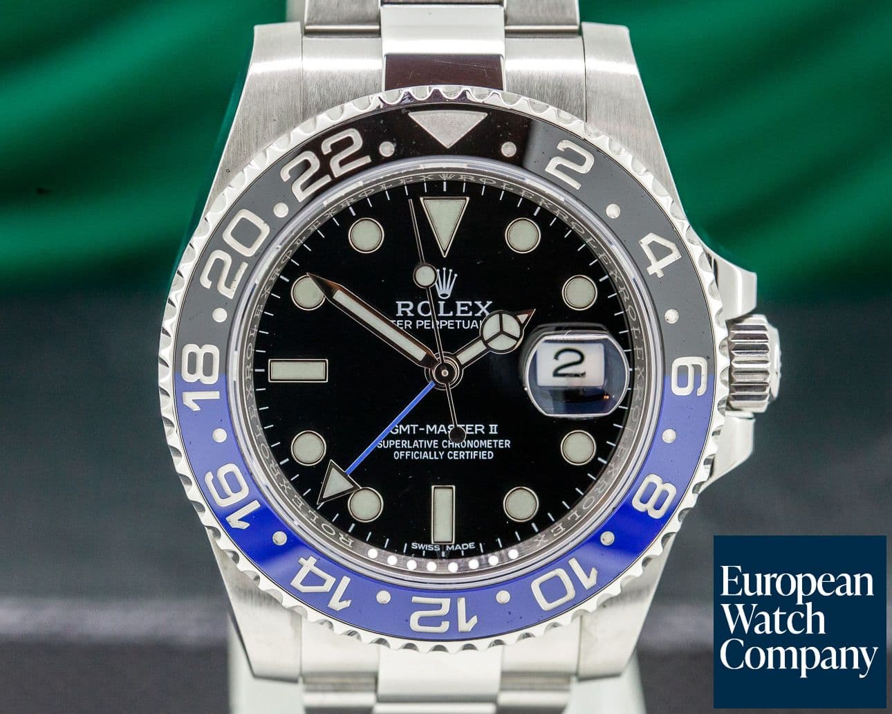 Image of Rolex GMT Master II Ceramic Black & Blue "Batman" SS 