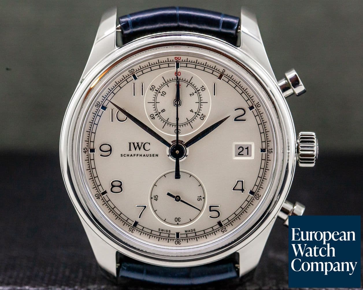 Image of IWC Portuguese Chronograph Classic SS / Silver Dial 