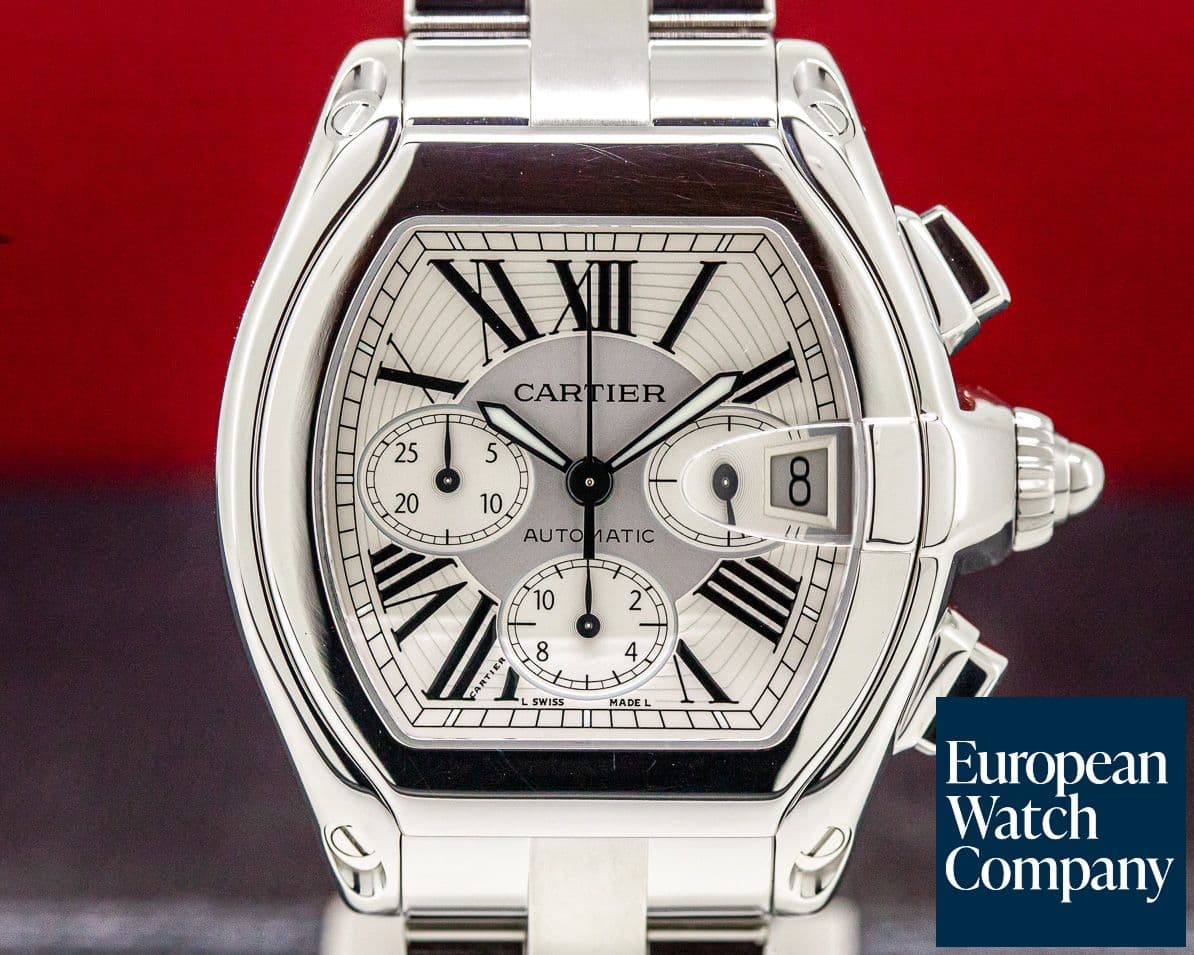 Image of Cartier Roadster Chronograph XL Silver Dial SS / SS