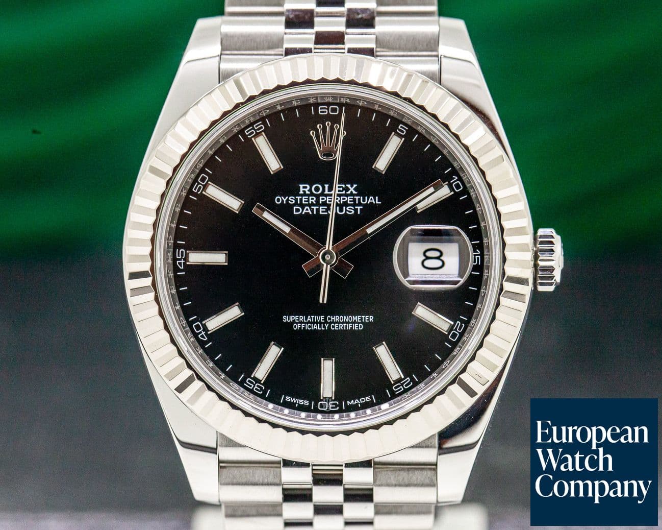 Image of Rolex Datejust 41 Black Stick Dial SS 