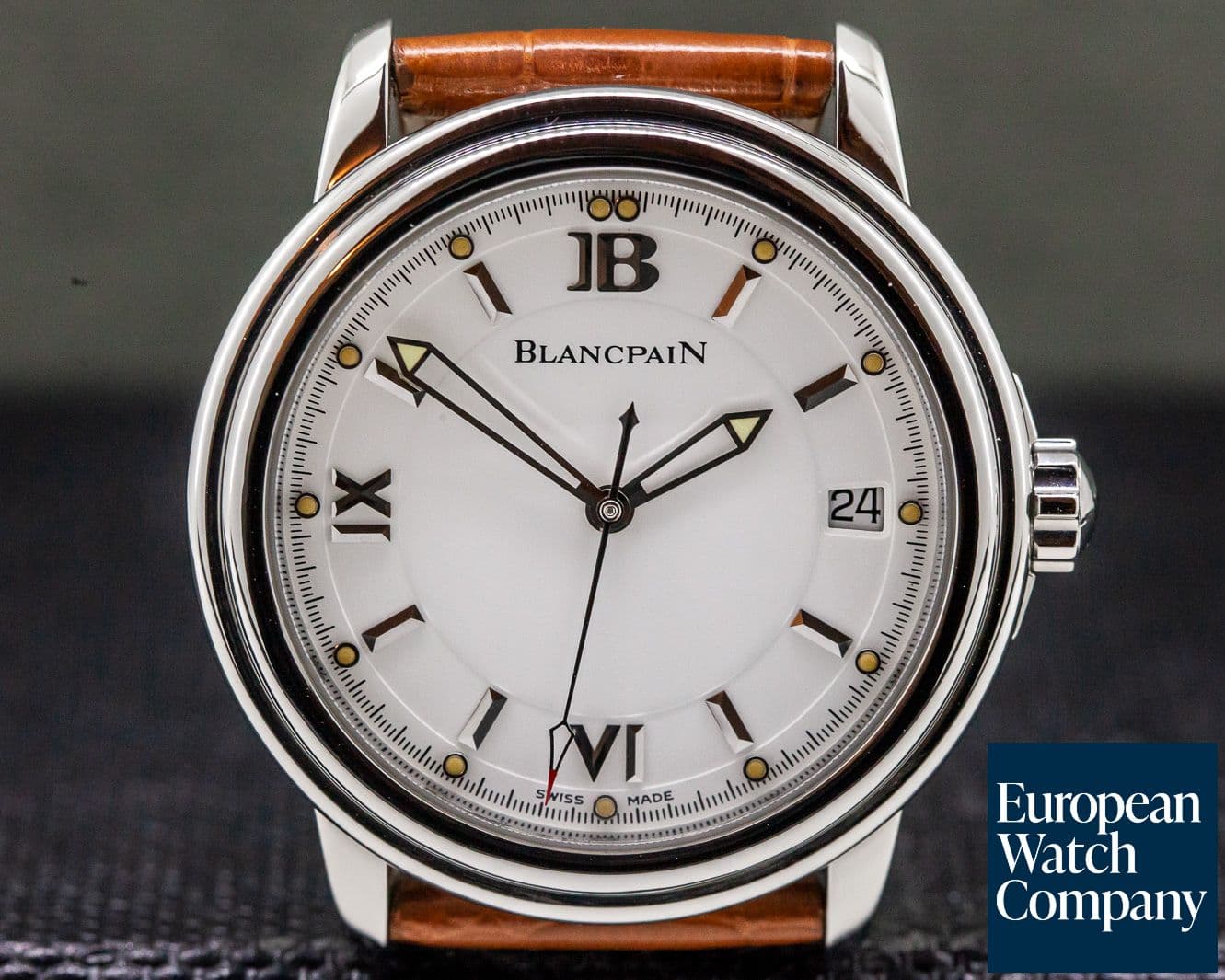 Image of Blancpain Leman SS White Dial 38MM