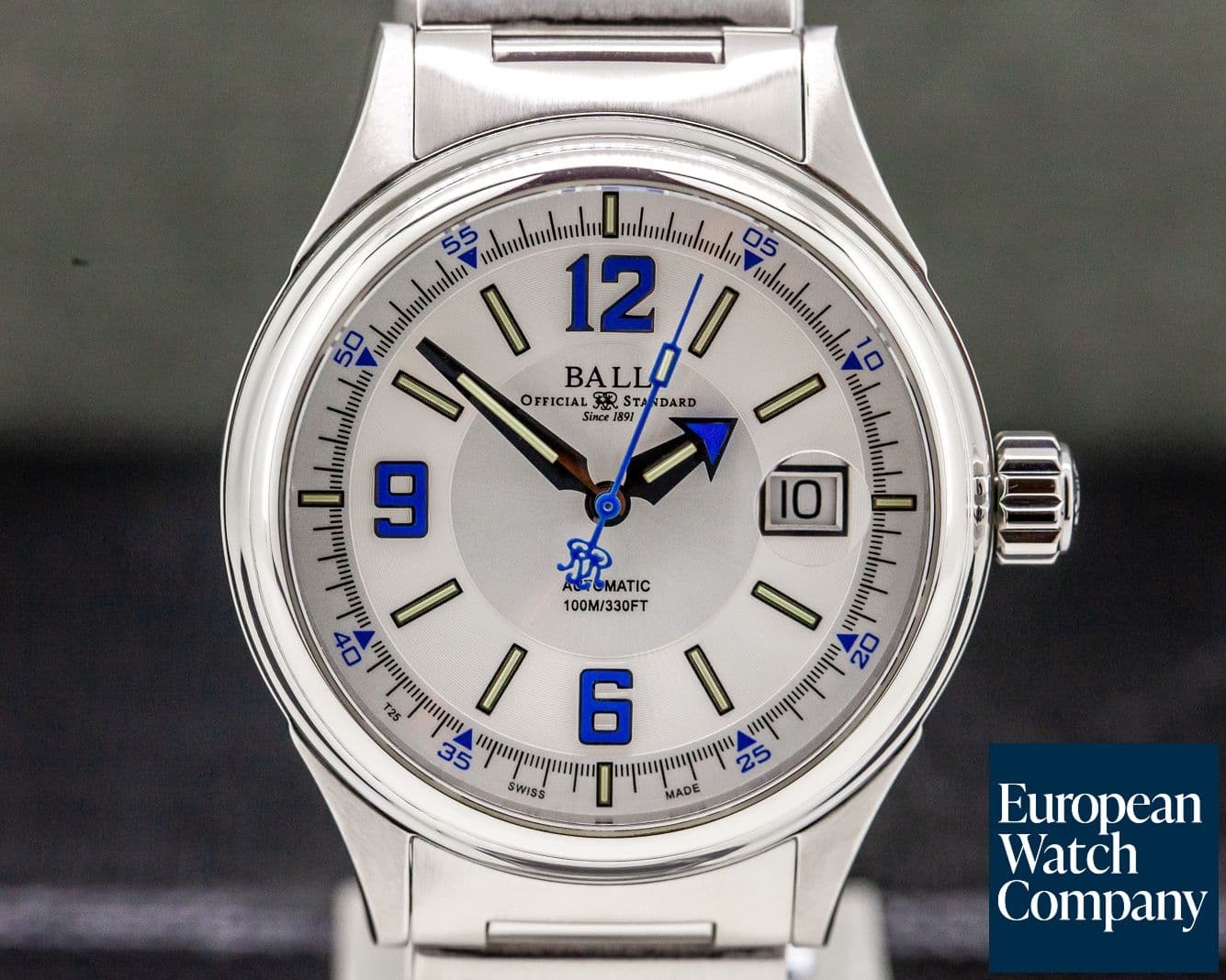 Image of Ball Fireman Racer Silver Dial SS / SS
