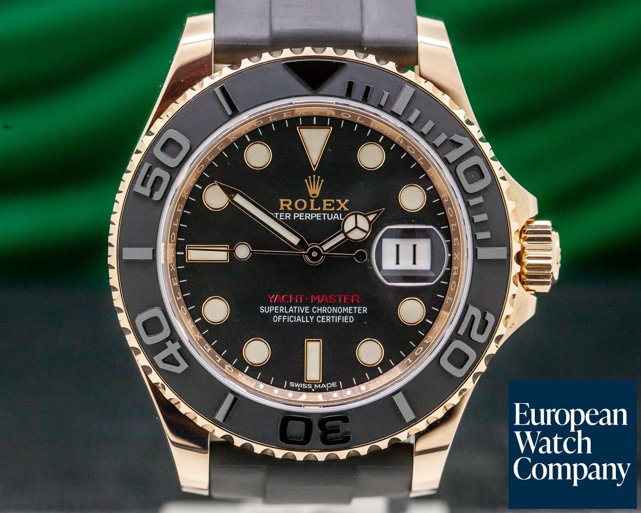 Image of Rolex Yacht Master 18K Rose Gold / Rubber 