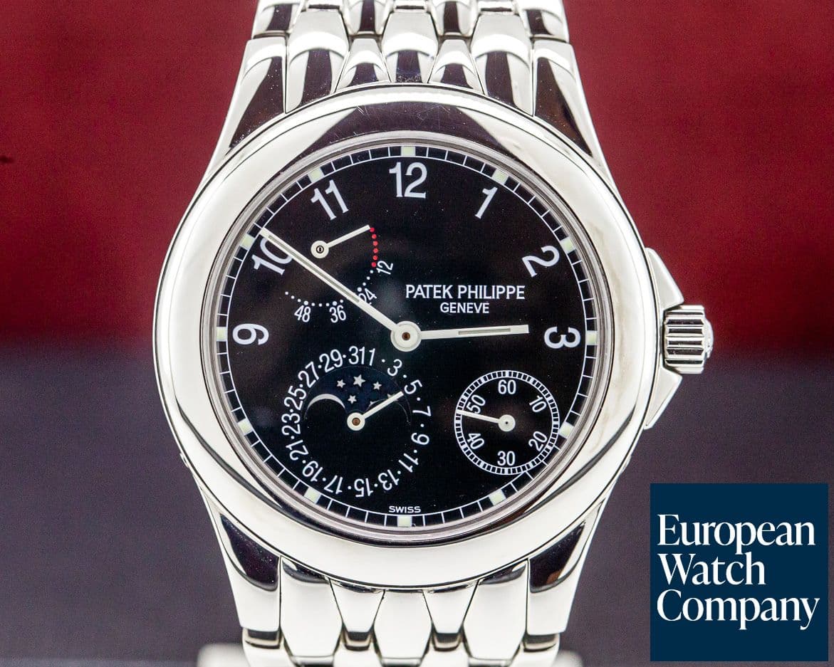 Image of Patek Philippe Power Reserve Moon Phase Black Dial SS / SS