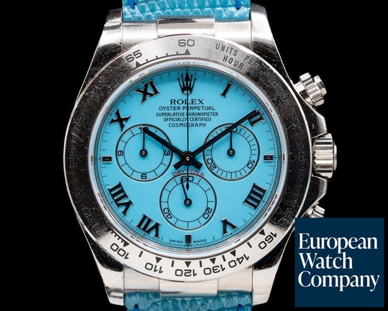 Image of Rolex Daytona Beach 18K White Gold / Blue Dial FULL SET RARE 