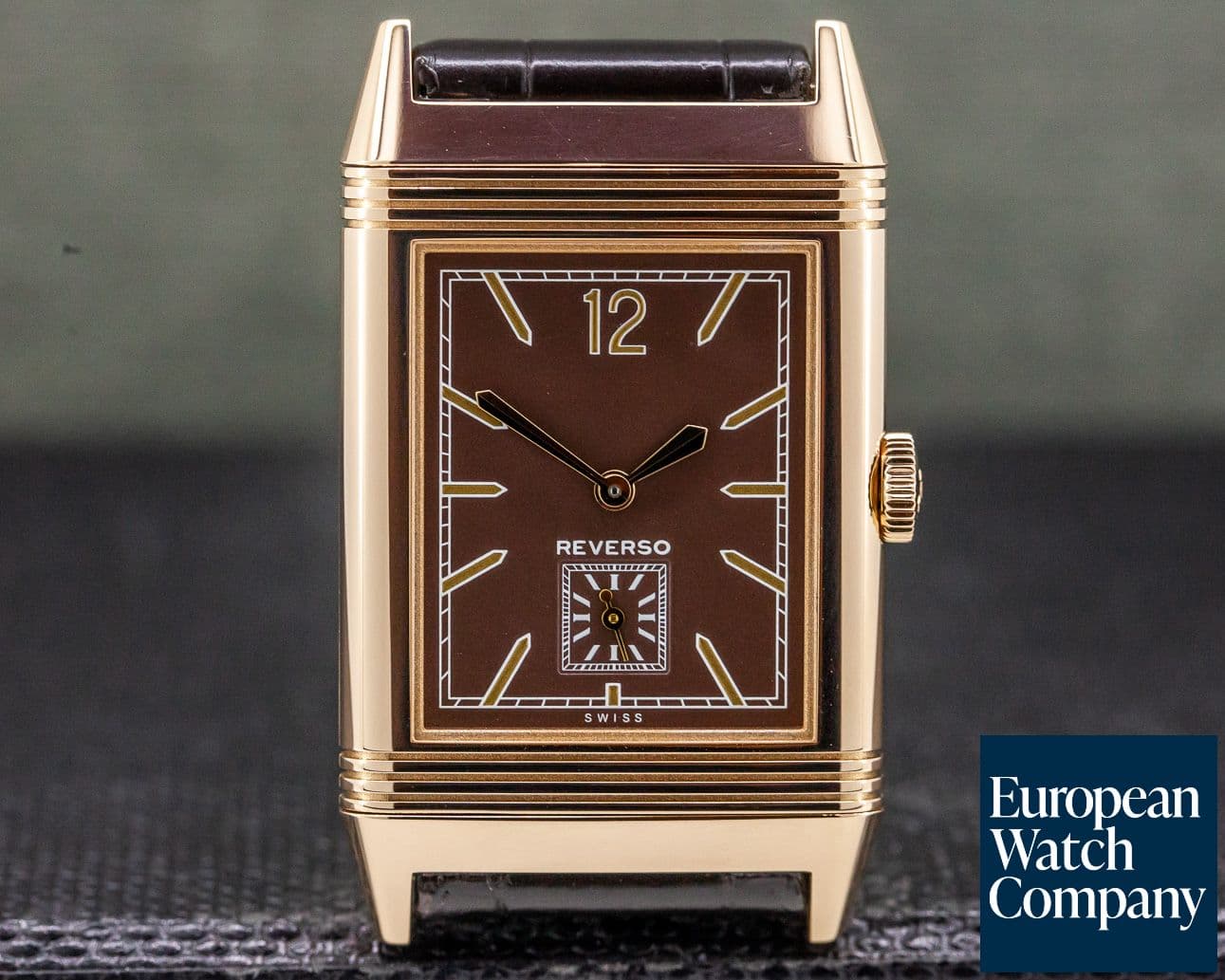 Image of Jaeger LeCoultre Grande Reverso Ultra Thin "Tribute 1931" Chocolate 18K Rose Gold

