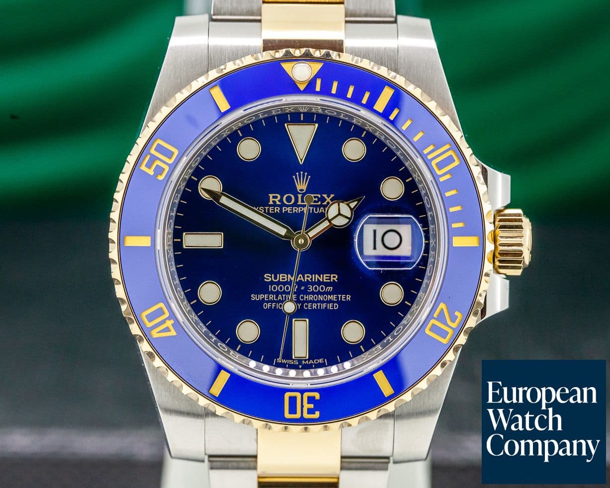 Image of Rolex Submariner Ceramic Blue Dial 18K / SS 