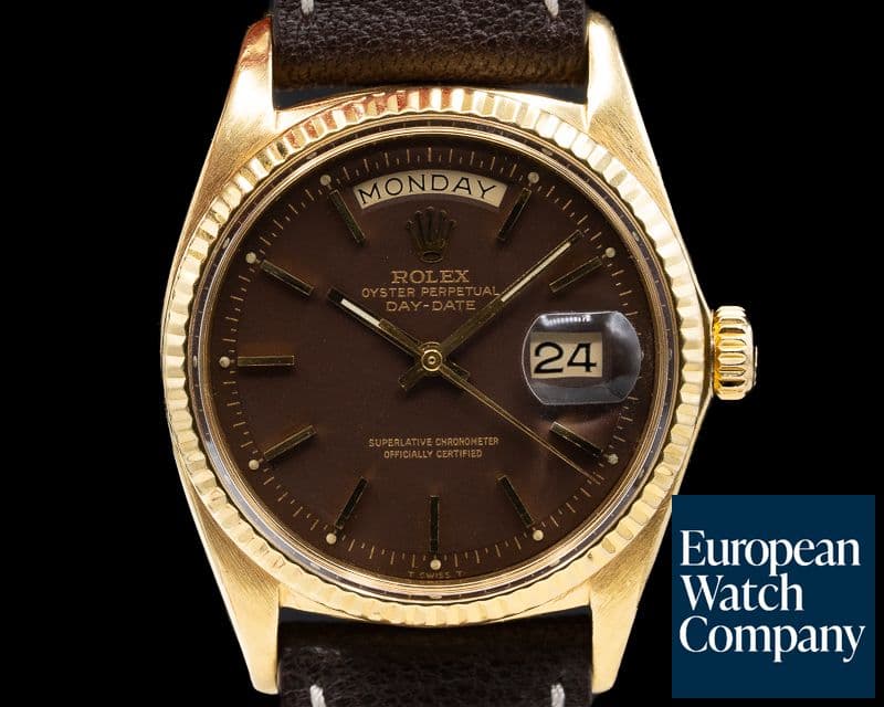 Image of Rolex Oyster Perpetual Day Date 18K Yellow Gold Chocolate Brown Stella Dial