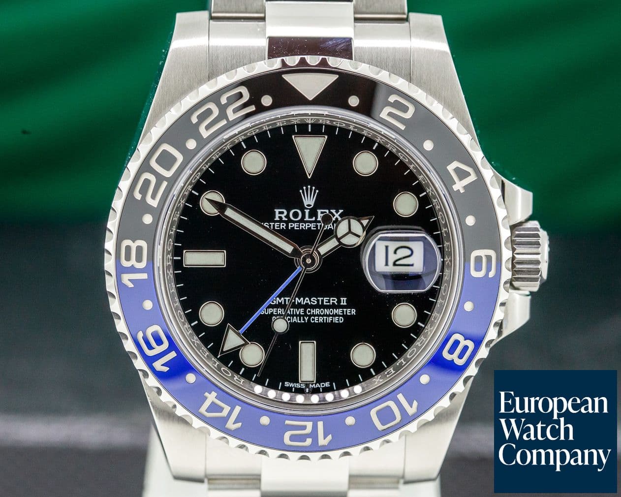 Image of Rolex GMT Master II Ceramic Black & Blue "Batman" SS 