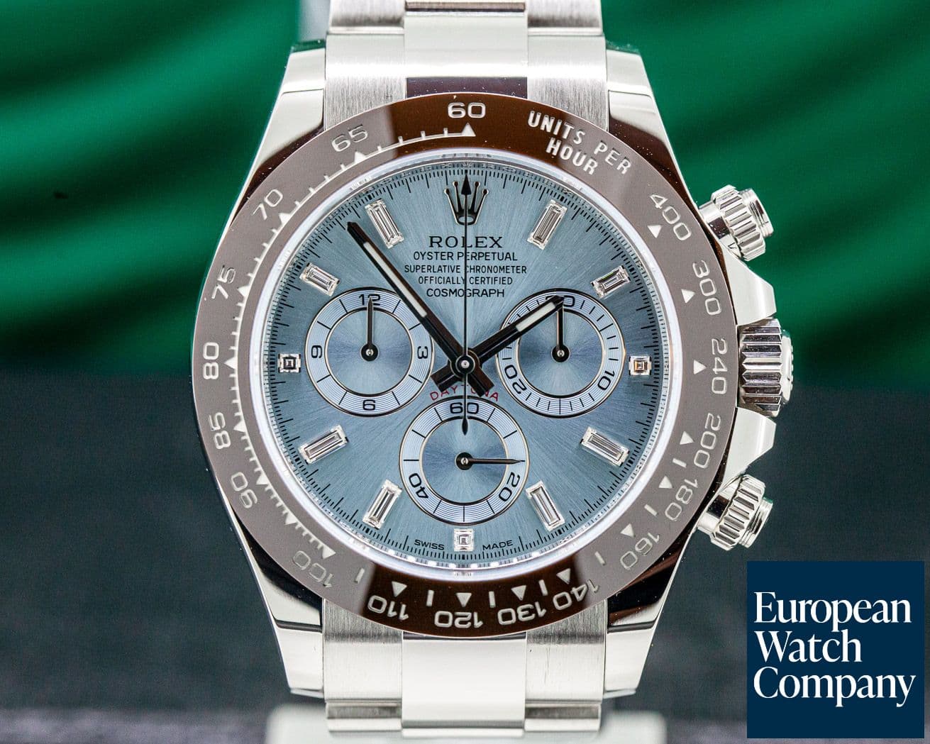 Image of Rolex Daytona Platinum Glacier Blue / Brown Ceramic DIAMONDS