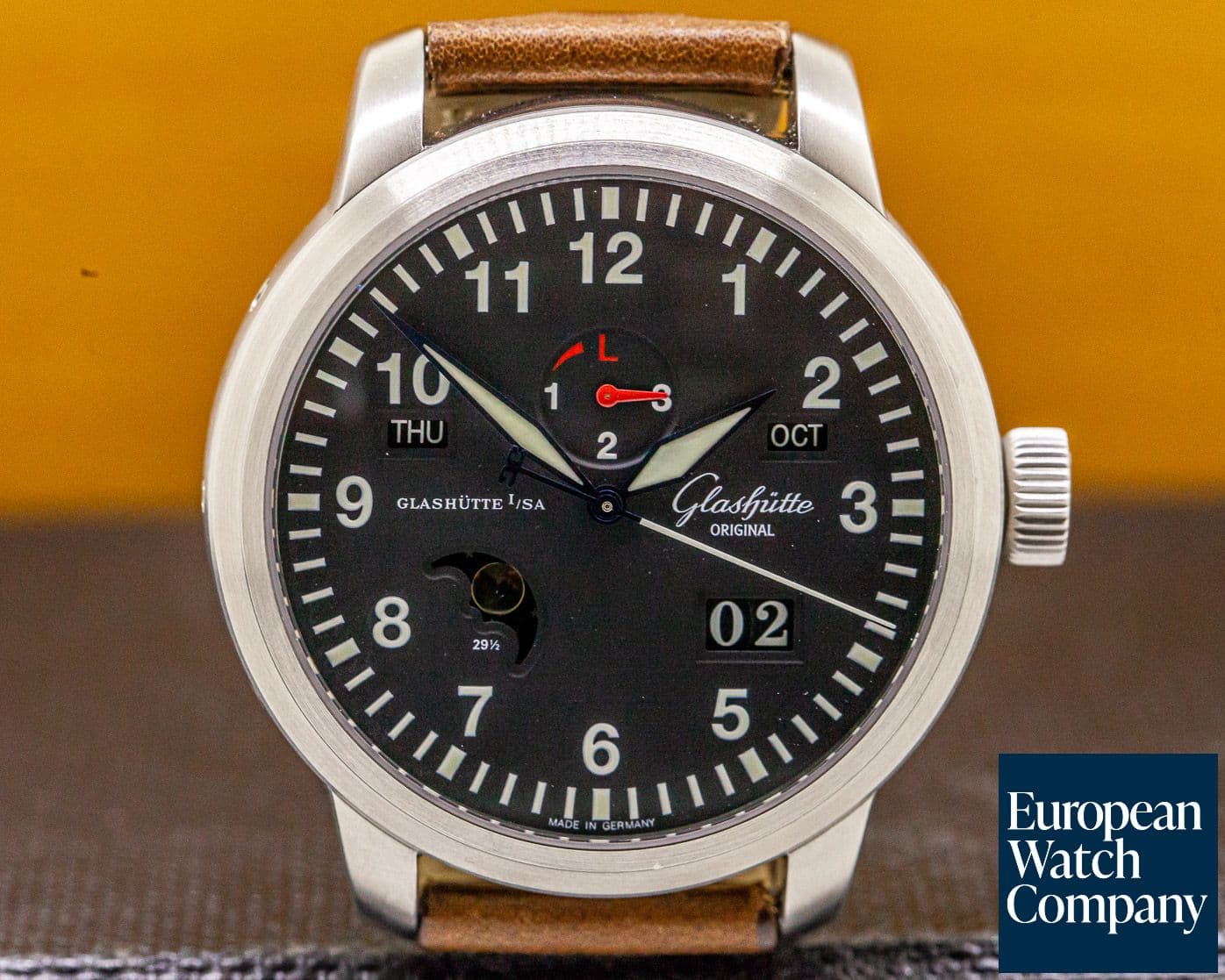 Image of Glashutte Original Navigator Perpetual Steel Black Dial